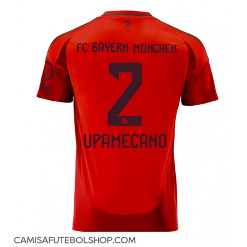 Camisa de time de futebol Bayern Munich Dayot Upamecano #2 Replicas 1º Equipamento 2024-25 Manga Curta